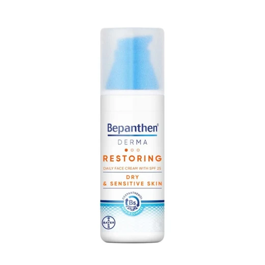 Bepanthen Derma Daily Face Cream SPF 25, 50ml, Hydrating Sunscreen for Dry Sensitive Skin