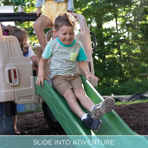 زحليقة ومتسلق Step2 Safari Truck Climber للأطفال، تصميم شاحنة سفاري ممتع وآمن للعب الخارجي، بأبعاد تقريبية 155 × 216 × 107 سم (ارتفاع × عرض × عمق)، مثالية لتنمية النشاط الحركي واللعب التفاعلي - Step2 - Image 6