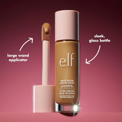 e.l.f. Halo Glow Liquid Filter, Complexion Booster For A Glowing, Soft-Focus Look, Infused With Hyaluronic Acid, Vegan & Cruelty-Free, 3 Light/Medium - e.l.f. - Image 2