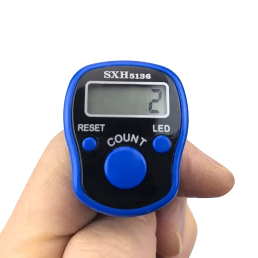 خاتم تسبيح من سندس، مصباح LED رقمي، تسبيح LED وعداد تالي محمول خاتم تسبيح من سندس، مصباح LED رقمي، تسبيح LED وعداد تالي محمول