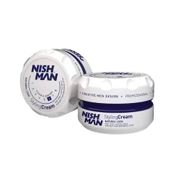 NishMan Styling 06 Cream Gel 100ml, Non-Flaking Hair Styling Wax for Shine and Control