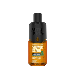 NISHMAN Honey Peach Shower Gel and Scrub 480ml, Exfoliating and Moisturizing for Men