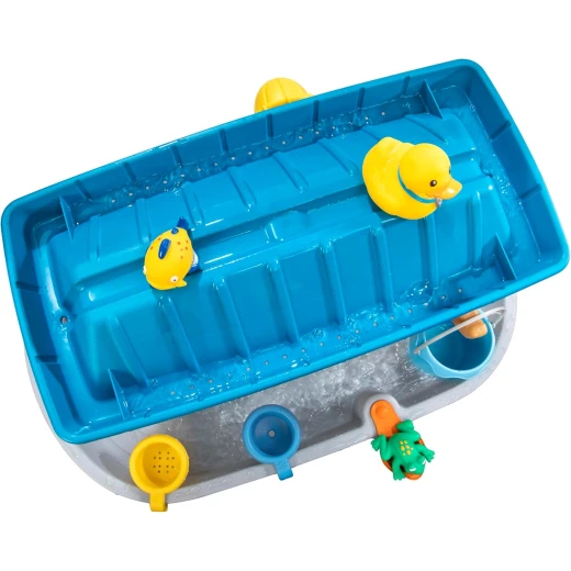 طاولة ألعاب الماء Step2 Rain Showers Splash Tub باللون الرمادي، تجربة لعب مائية خارجية ممتعة للأطفال الصغار، تصميم تفاعلي يحفز الاستكشاف والخيال ويناسب الحدائق والساحات الخارجية - Step2 - Image 2