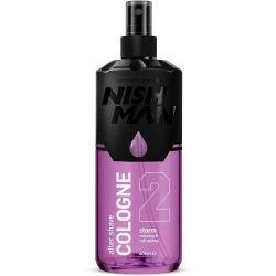 NISHMAN 02 After Shave Cologne Storm 200ml, 70% Alcohol, Antibacterial, Refreshing Face Care