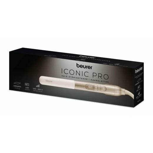 مملس شعر بيورير HS 70 ICONIC Pro، 100-220 درجة مئوية، تصفيف احترافي