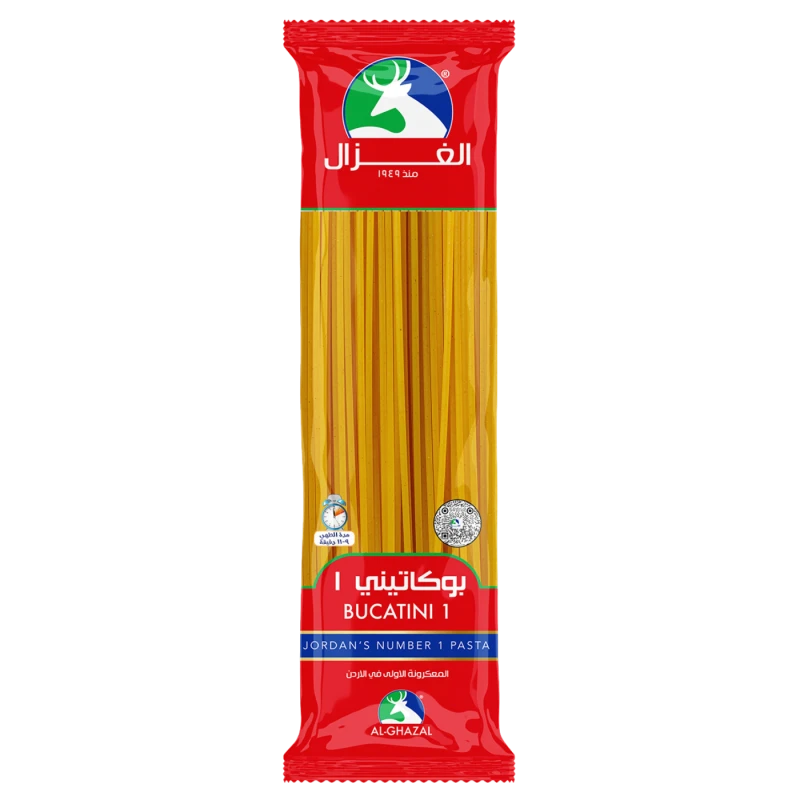 Al gazal Bucatini Pasta 300g Pack Perfect for Classic Italian Recipes Fast Cooking Delicious Al Dente Texture Ideal for Family Meals 300 Grams of Premium Quality Pasta