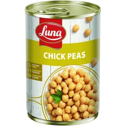 Luna Chickpeas 380g Can High Quality Legumes for Cooking and Baking