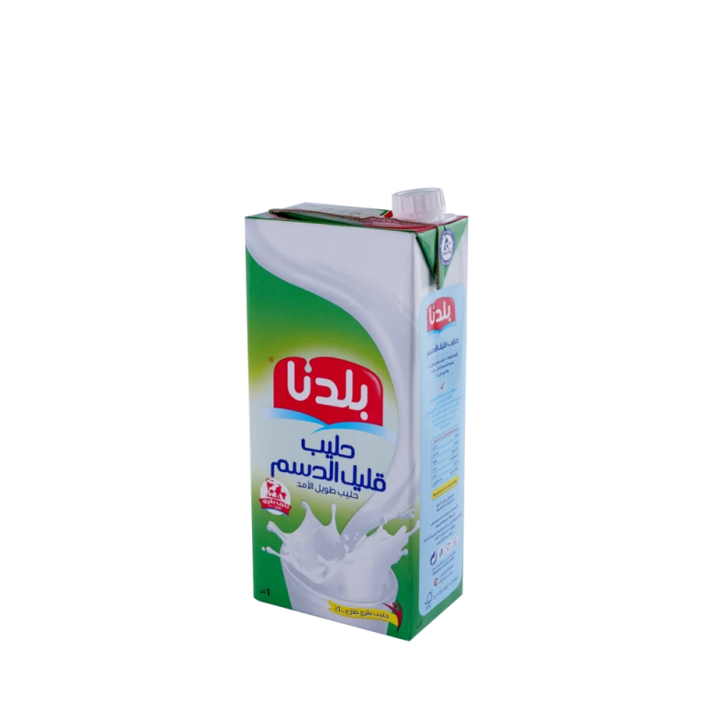 Baladna Long Life Low Fat Milk 1 Liter Liquid Dairy Product, Delicious and Healthy Choice for Everyday Consumption, Perfect for Beverages and Cooking - baladna