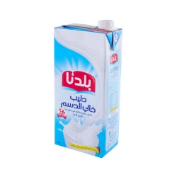 Baladna Skimmed Milk 1 Liter Carton, Low Fat, Healthy Dairy Drink, Daily Nutrition