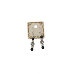 Black Beads & Stars Earrings – Sophisticated Celestial Jewelry for an Elegant Look