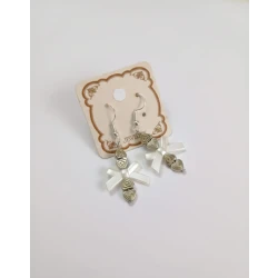 Pearly Bow & Hearts Earrings – Sophisticated Pearlescent Jewelry for an Elegant and Feminine Look