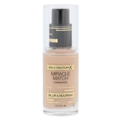 Max Factor Miracle Match Foundation Makeup 50 Natural 30 ml, Medium Coverage