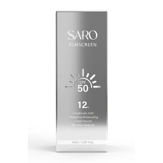 SARO Sunscreen SPF 50 with Hyaluronic Acid (45ml) – 12H Moisturizing Protection