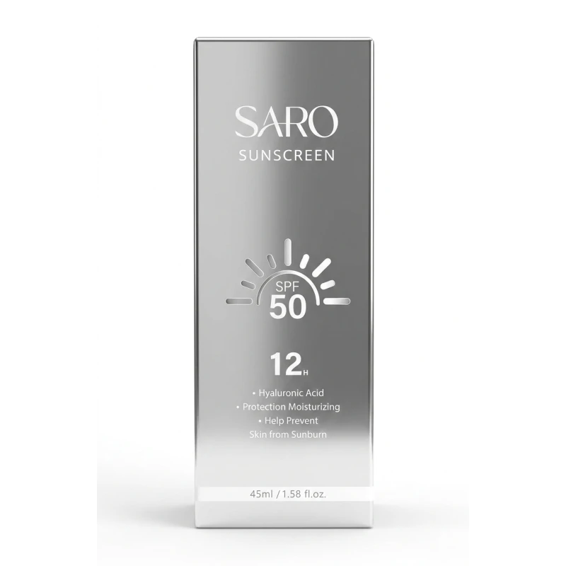SARO Sunscreen SPF 50 with Hyaluronic Acid (45ml) – 12H Moisturizing Protection - Saro Cosmetics