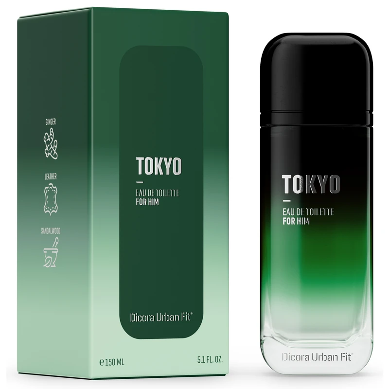عطر ديكورا أوربان فيت مي طوكيو للرجال 150 مل، رائحة منعشة وحارة وخشبية - ديكورا
