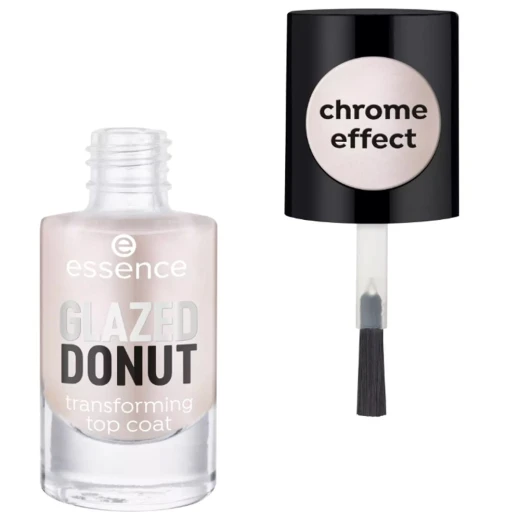 Essence Glazed Donut Transforming Top Coat Silver Chrome Finish 8ml for Nails - Image 7