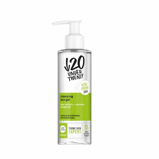 Under Twenty Face Cleansing Gel 190ml for Oily and Combination Skin