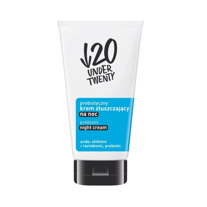 Under Twenty Prebiotic Night Cream 50ml, Exfoliating, Reduces Blemishes, For Oily and Combination Skin - Under Twenty