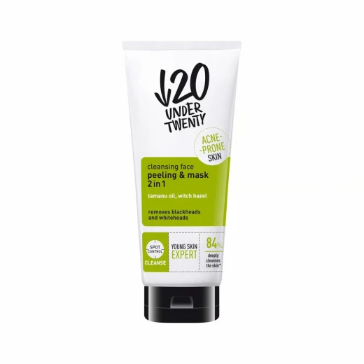 Under Twenty Purifying 2in1 Peeling Mask 100ml, Cleanses, Exfoliates, and Hydrates Under Twenty Purifying 2in1 Peeling Mask 100ml, Cleanses, Exfoliates, and Hydrates
