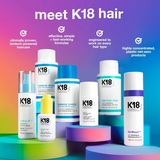 K18 PEPTIDE PREP™ Color-Safe Detox Clarifying Shampoo, Non-Stripping, pH-Optimized Cleanse, Removes Product Buildup, Dirt, Oils & Metals - K18 - Image 2