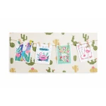 A photo display frame with a tropical cactus background and a distinctive, modern summer design It comes with art cards, stickers, and wooden clips for easy photo mounting. Measuring 63 x 33 cm, it's perfect for adding a refreshing tropical touch to any home decor space - Lolo shop home