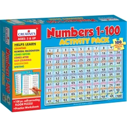 Creative's Numbers 1-100 Jigsaw Puzzle for Kids, 100-Piece Educational Floor Puzzle