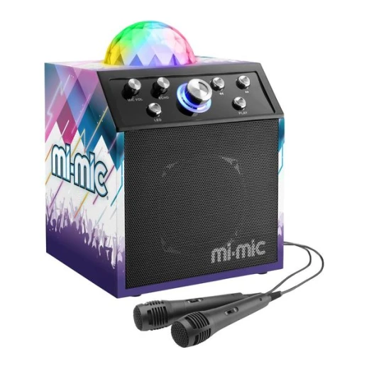 نظام ميكروفون Mi Mic TY6088A بلوتوث كاريوكي أسود، أضواء حفلات LED، خرج 10 واط - Image 4