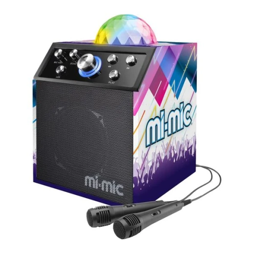 نظام ميكروفون Mi Mic TY6088A بلوتوث كاريوكي أسود، أضواء حفلات LED، خرج 10 واط نظام ميكروفون Mi Mic TY6088A بلوتوث كاريوكي أسود، أضواء حفلات LED، خرج 10 واط