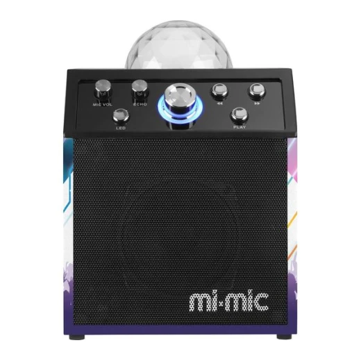 نظام ميكروفون Mi Mic TY6088A بلوتوث كاريوكي أسود، أضواء حفلات LED، خرج 10 واط - Image 3
