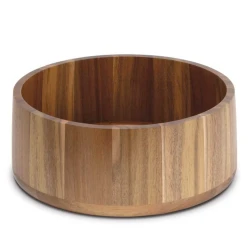 Pujadas Wooden Serving Bowl 30cm Diameter 12cm Height Natural Wood Grain Design Perfect for Salads and Pasta Dishes Durable and Stylish