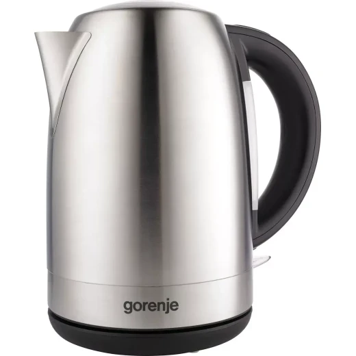غلاية ماء كهربائية جورينيه Gorenje K17FEII بسعة 1.7 لتر – غليان سريع بتصميم يجمع بين البلاستيك والمعدن لمتانة وأناقة – مثالية لتحضير الشاي والقهوة بسهولة للاستخدام اليومي في المطبخ