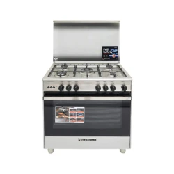 Glem Gas Specialista-SE 80x60cm Gas Oven Stainless Steel with Fan and Full Safety