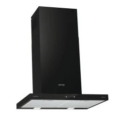 Gorenje 60 cm Kitchen Hood WHT6SYB Wall‑Mounted Decorative Range Hood with 650 m³/h Air Suction, LED Lighting, 3 Speeds, Washable Filter – Black & Glass