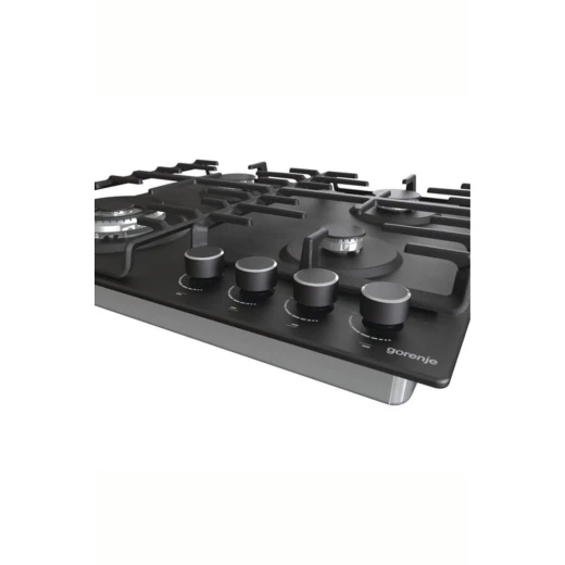 Gorenje 60 cm Built‑In Gas Hob GW642AB – 4 Powerful Burners with ProGrid Cast Iron Supports, Wok Burner, One‑Hand Electric Ignition, Front Control, Elegant Black Design, Easy Clean, Perfect Cooking Performance - Gorenje - Image 3