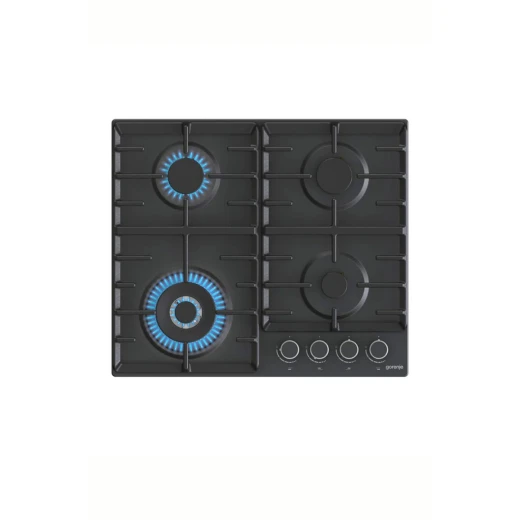 Gorenje 60 cm Built‑In Gas Hob GW642AB – 4 Powerful Burners with ProGrid Cast Iron Supports, Wok Burner, One‑Hand Electric Ignition, Front Control, Elegant Black Design, Easy Clean, Perfect Cooking Performance - Gorenje - Image 2