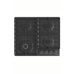 Gorenje 60 cm Built‑In Gas Hob GW642AB – 4 Powerful Burners with ProGrid Cast Iron Supports, Wok Burner, One‑Hand Electric Ignition, Front Control, Elegant Black Design, Easy Clean, Perfect Cooking Performance
