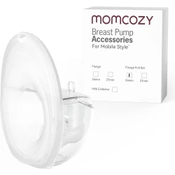 Momcozy M6 Breast Milk Collection Set – Hands-Free Wearable Design, Powerful Pump with 3 Modes & 9 Levels, Double Rim, Safe Tritan Material, Easy to Clean, Quiet Operation, Long Battery Life