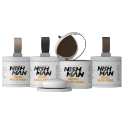 NISHMAN Hairline Powder Medium Brown 10g – Hair Concealer for Thinning Hair, Instantly Covers Hairline Gaps, Provides a Natural Fuller Look, Easy to Apply for a Clean and Defined Hairline.