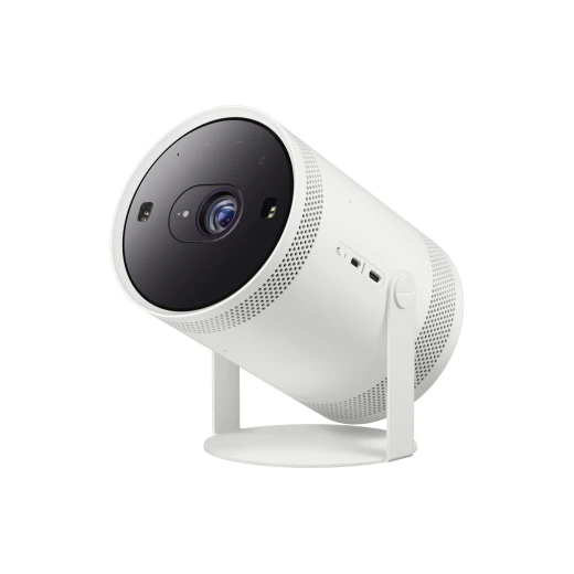 Samsung The Freestyle 2nd Gen Smart Portable Projector SP‑LFF3CLAXXTW Full HD 1080p Portable Projector with 100-Inch Screen, Smart TV Powered by Tizen, Auto Keystone & Auto Focus, 360° Speaker, Wi-Fi & Bluetooth Streaming Home Cinema Projector