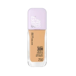 MAYBELLINE New York, Super Stay Lumi-Matte Liquid Foundation, 30hr Longwear formula, Light as Air, Waterproof, Sweatproof, Luminous Matte Finish - 250