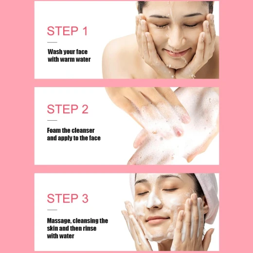 BIOAQUA Peach Extract Amino Acid Face Wash 100g – Deep Cleansing Facial Cleanser, Removes Dirt and Excess Oil, Helps Keep Skin Soft, Fresh, and Hydrated, Suitable for All Skin Types for Daily Use. - Bioaqua - Image 6
