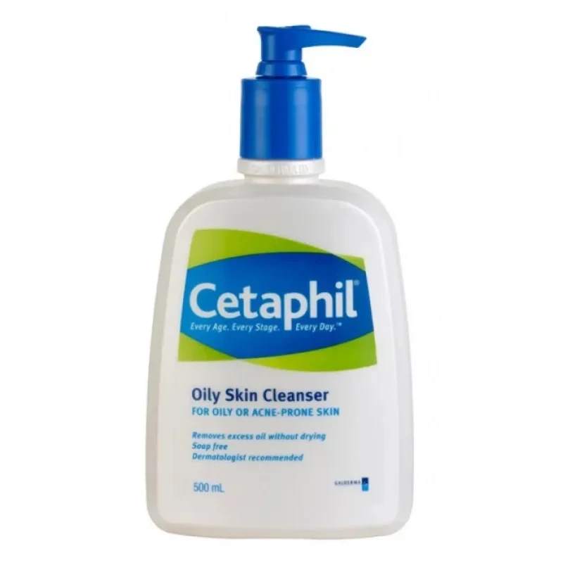 Cetaphil Oily Skin Cleanser 500ml Gentle Foaming Action for Combination to Oily Skin - Cetaphil