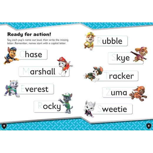 كتاب أنشطة هجاء باو باترول الأول: تعلم الهجاء والكلمات الأولى - Image 3