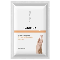 Lanbena Hand Exfoliating Gloves with Vitamin C for Smooth and Shave Effect 1 Pair 40gr