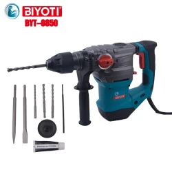 BIYOTI BYT-0850 Rotary Hammer 1500W delivers powerful performance with up to 32mm drilling capacity. Ideal for concrete, masonry, and heavy-duty work, featuring high efficiency and durable design.