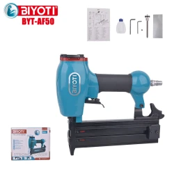 BIYOTI BYT-AF50 Air Nail Gun delivers powerful industrial-grade pneumatic nailing performance. Durable, efficient, and ideal for woodworking, carpentry, furniture, and professional use.