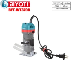 BIYOTI BYT-WT370C Variable Speed Woodworking Trimmer delivers precise trimming and cutting performance. Adjustable speed, durable design, ideal for woodworking, factories, and professional use.