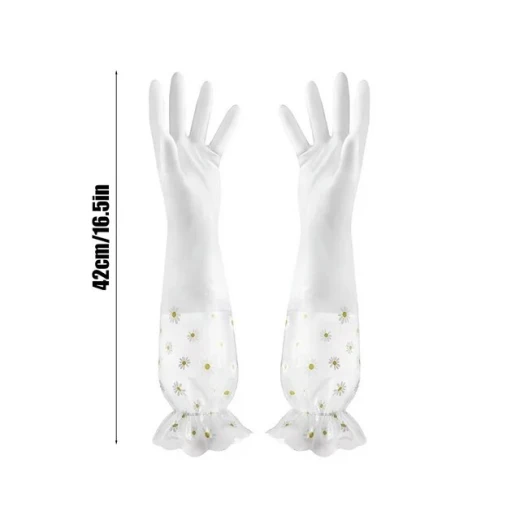 Neo Elbow-Length Kitchen Gloves – Waterproof rubber for wet and dry use, pack of 2, provides full hand and arm protection during cleaning and dishwashing, durable, comfortable with a secure grip for everyday use - Kitchen house - Image 3