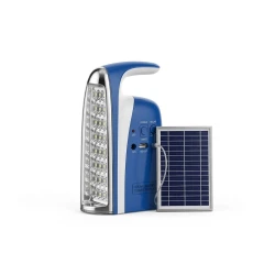 Geepas GSE5584 Rechargeable Solar LED Emergency Lantern – 10W, 24 LED Lights, 4V 3Ah Battery, Touch Dimmer, Dual Charging, Red