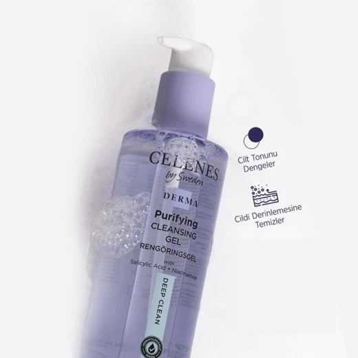 Celenes By Sweden Derma Purifying Cleansing Gel 250ml, Salicylic Acid, For Oily Skin - Celenes - Image 3